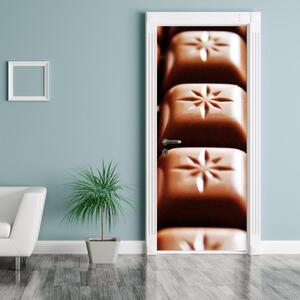 Fotótapéta ajtóra - Csoki darabok (95x205cm)