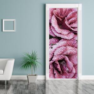 Fotótapéta ajtóra - Harmat a rózsán (95x205cm)