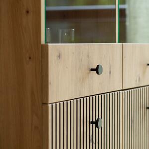 BERLIN 4 ajtós vitrines szekrény | Artisan Tölgy