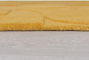 Sárga gyapjú kerek szőnyeg ø 160 cm Gigi - Flair Rugs