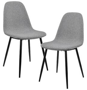 Étkezőszék Dolha design szék 2 darabos szett 83 x 46 cm szövet szürke