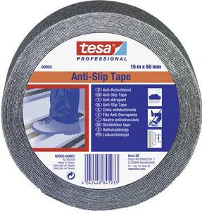 Tesa (60950-00001-00) Csúszásmentesítő szalag ® Professional Fekete (H x Sz) 15 m x 50 mm 1 db
