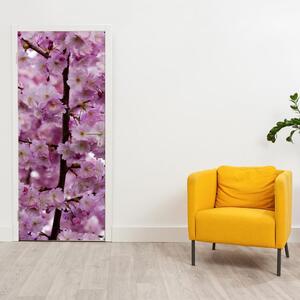 Fotótapéta ajtóra - almafa virága (95x205cm)