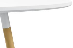 Étkezőasztal kerek Camille Retro-design 3 személyes ø80cm x 75 cm MDF matt fehér