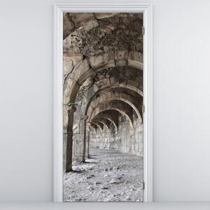 Fotótapéta ajtóra - kő alagút (95x205cm)