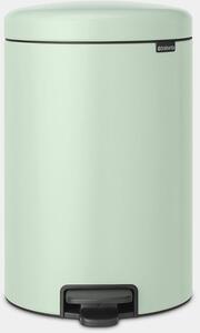 Brabantia NewIcon pedálos hulladékgyűjtő szagmentesen záródó Soft-Close fedél, műanyag tartály, 20L - Y méret, acél, jáde zöld - 233920