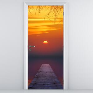 Fotótapéta ajtóra - Híd naplementekor (95x205cm)
