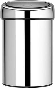BRABANTIA Touch Bin fali/álló nyomófedeles hulladékgyűjtő XXS 3L - A méret r.m. acél fényes - 363962