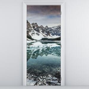 Fotótapéta ajtóra - Tó télen (95x205cm)