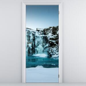 Fotótapéta ajtóra - Fagyott vízesések (95x205cm)