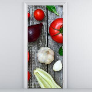 Fotótapéta ajtóra - Zöldség (95x205cm)
