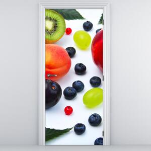 Fotótapéta ajtóra - Gyümölcs vízcseppekkel (95x205cm)