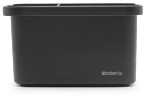 Brabantia SinkSide Cleaning Caddy konyhai szervező, fogantyúval, mozgatható belső elválasztóval, kivehető csepptálca, csúszásmentes, sötétszürke - 233302