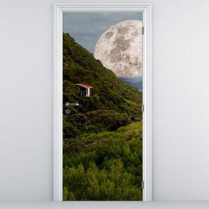 Fotótapéta ajtóra - Táj a Holddal (95x205cm)