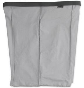 Brabantia Bo Laundry Bin Bag tépőzáras szennyesgyűjtő csere zsák, Bo formájú 2x45L kapacitású Bo Laundry Bin szennyestartókhoz, mosógépben mosható, szürke - 200724