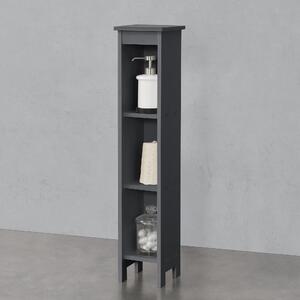 Állópolc Bräcke stílusos bútordarab 3 tárolófelülettel fa-műanyag kompozit 80 x 17 x 17 cm sötétszürke
