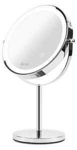 Girmi BE02 LED Asztali Kozmetikai Sminktükör Ø 17 cm - Ezüst