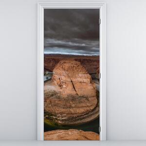 Fotótapéta ajtóra - Tó a sziklán (95x205cm)