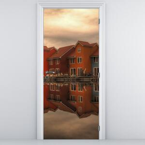 Fotótapéta ajtóra - Színes házak (95x205cm)