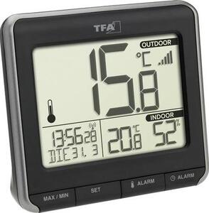 TFA Dostmann PRIO Vezeték nélküli digitális hőmérő Fekete, Fehér (30.3069.01)