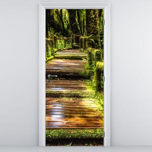 Fotótapéta ajtóra - Lépcsők az esőerdőben (95x205cm)