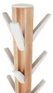 Fehér-natúr színű kaucsukfa fogas Flapper – Umbra