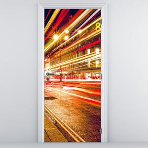 Fotótapéta ajtóra - Piros Londoni telefonfülke (95x205cm)