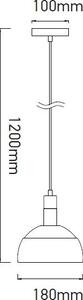 V-TAC 3920 Alumínium Csillár Állítható Függeszték - E14, Fehér