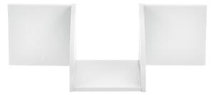 Fali polc "Sirelo" fali szekrény 60,9 x 19,5 cm retró design fehér MDF matt 15 kg-ig