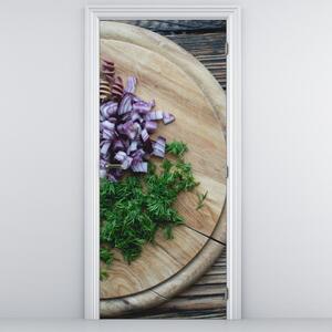 Fotótapéta ajtóra - A konyhapultról (95x205cm)