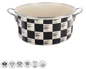 Orion Zománc lábas Chessboard Lem , 5 l, átmérő 26cm
