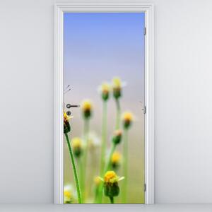 Fotótapéta ajtóra - Pillangók egy virágon (95x205cm)