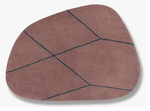 Rózsaszín gyapjú szőnyeg 120x154 cm Shape – Mette Ditmer Denmark