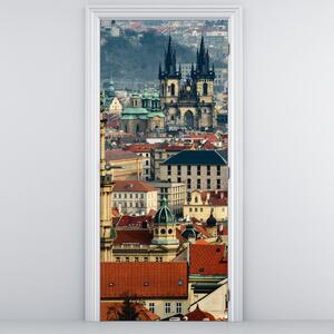 Fotótapéta ajtóra - Prágai panoráma (95x205cm)
