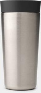 Brabantia Make&Take Insulated Flask duplafalú termoszbögre 360ml, hideg és meleg italok számára, szivárgásmentes, snap lid fedél, r.m. acél, sötétszürke - 228681