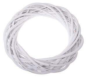 Fonott koszorú Elemetary fehér, átmérő 30 cm