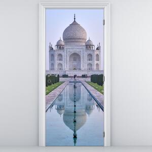 Fotótapéta ajtóra - Taj Mahal napkeltekor (95x205cm)