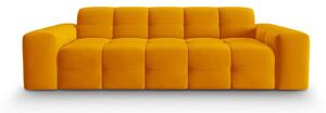 Okkersárga bársony kanapé 222 cm Kendal – Micadoni Home