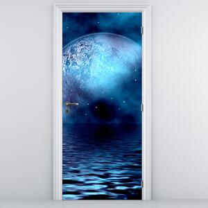 Fotótapéta ajtóra - Hold a tenger felett (95x205cm)