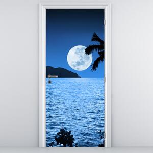 Fotótapéta ajtóra - Hold a tenger felett (95x205cm)