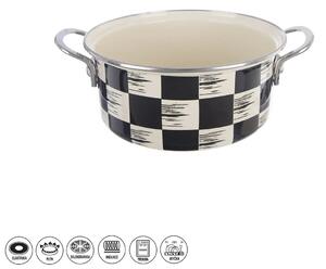 Orion Zománc lábas Chessboard Lem , 2,2 l, átmérő20 cm
