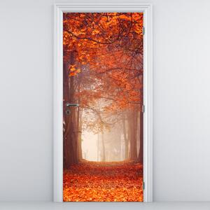 Fotótapéta ajtóra - Őszi erdő (95x205cm)