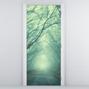 Fotótapéta ajtóra - Út a fák sikátorából (95x205cm)