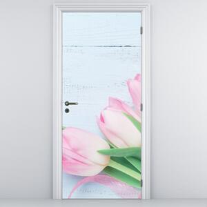 Fotótapéta ajtóra - Tulipáncsokor (95x205cm)