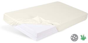 BABYMATEX Gumis vízálló lepedő Bamboo 60x120 cm - világos bézs