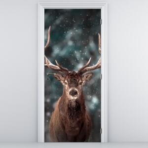 Fotótapéta ajtóra - Egy szarvas fensége (95x205cm)