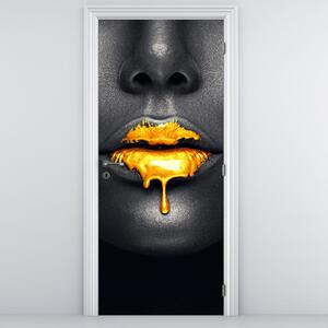 Fotótapéta ajtóra - Női ajkak (95x205cm)