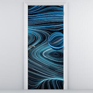 Fotótapéta ajtóra - Kék absztrakció (95x205cm)