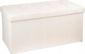 Puff Doble Plegable Lysandre - Beige - 75, 7x37, 5x38cm Atmosphera