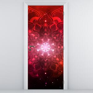 Fotótapéta ajtóra - Piros absztrakció (95x205cm)